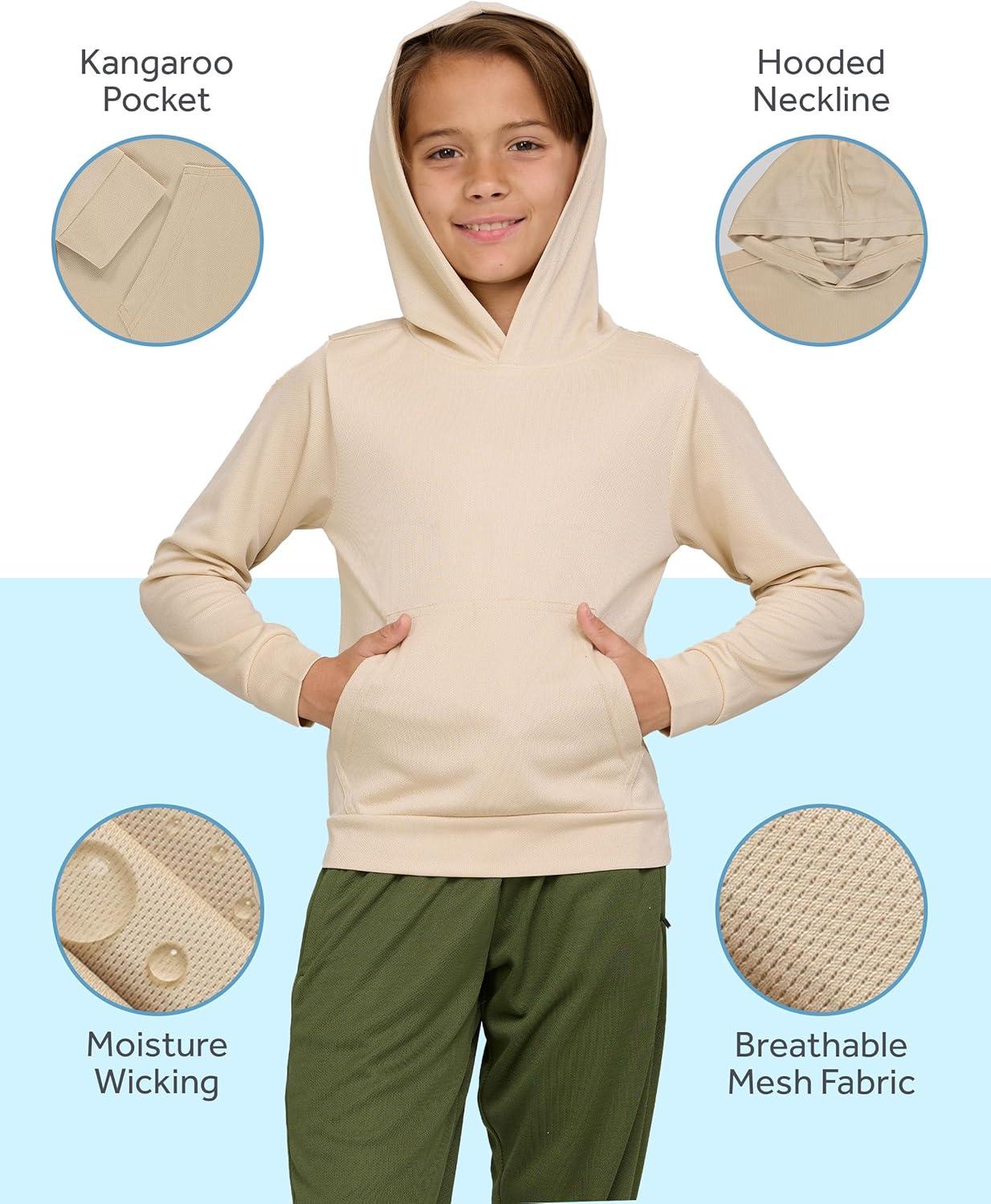 imagePURE CHAMP 3 Pack Mesh Boys Hoodies Active Athletic Quick Dry Pullover Hoodies For Boys Essentials Hoodie Lightweight 420Set 5