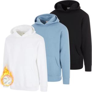 PURE CHAMP 3 Pack Fleece Hoodies for Men Long Sleeve Essentials Hoodie Cotton Active Athletic Workout Sweatshirts for Men(Set5)
