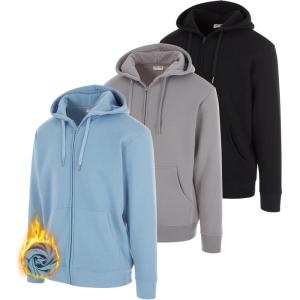 PURE CHAMP 3 Pack Fleece Hoodies for Men Long Sleeve Essentials Hoodie Cotton Active Athletic Workout Sweatshirts for Men(Set9)