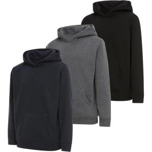 PURE CHAMP Boys Hoodies 3 Pack Fleece Pullover & Zip-Up Sweatshirts for Boys Kids Youth Plain Basic Everyday Wear Sizes 4-20(Set2)
