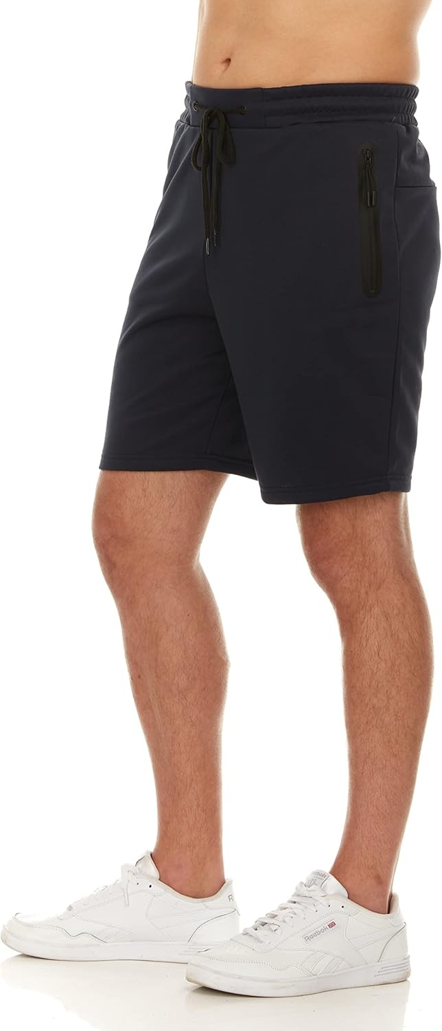 imagePURE CHAMP Athletic Shorts for Men 3 Pack Casual Shorts 8 Basketball Gym Shorts with Zipper Pockets Size Small 3XLSet01